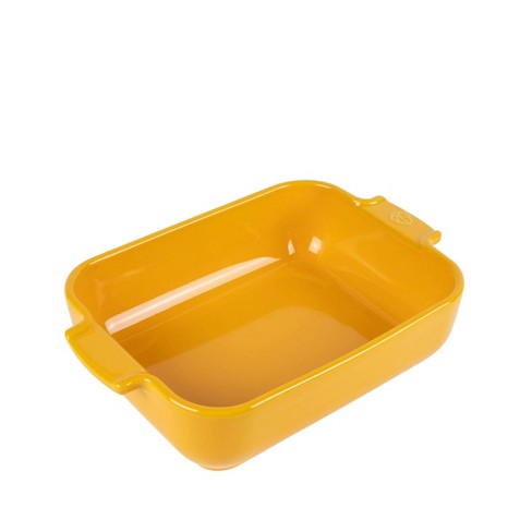 Appolia Ceramic Rectangular Baker Yellow Saffron, 40 Cm - 15.75in - Peugeot Save