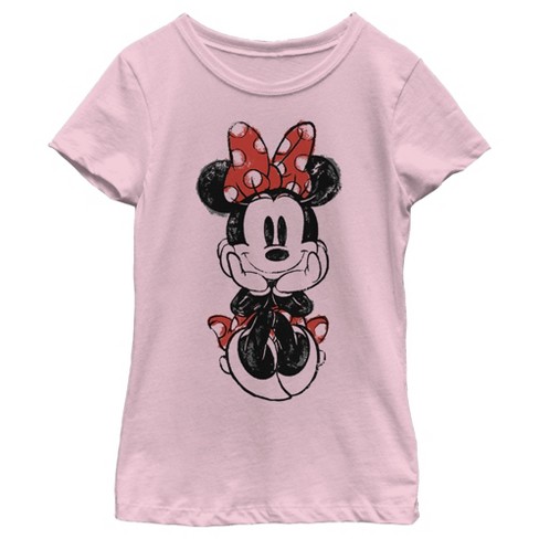 Women's Mickey & Friends Distressed Minnie Mouse Sitting Racerback