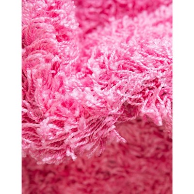 Lush Taffy Pink Shag Area Rug 2' x 3' Rectangular Washable