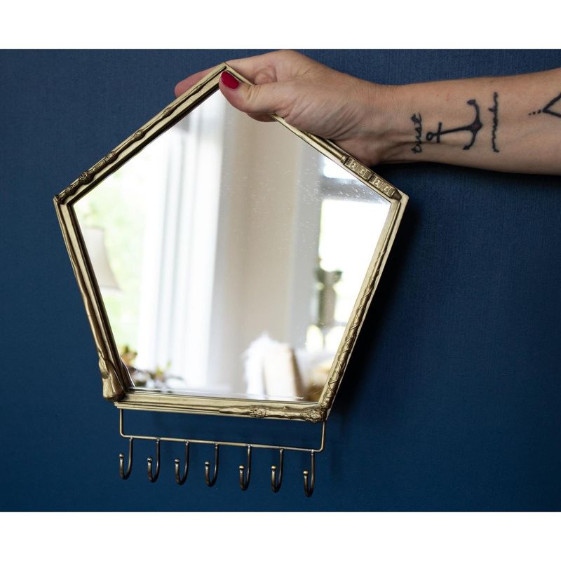 Ukonic Harry Potter Wand Wall Mirror with Jewelry Hooks Storage Rack, 4 of 8