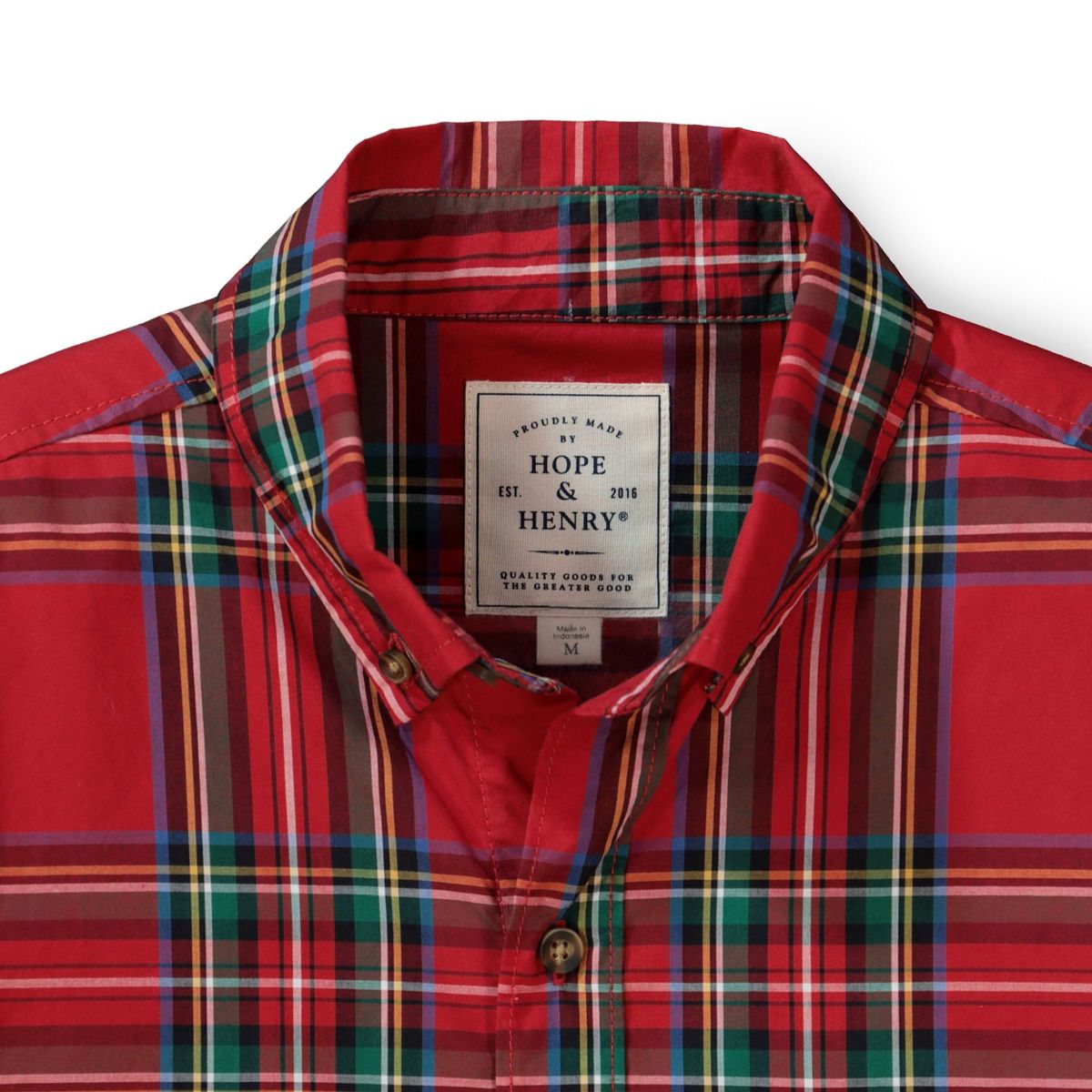 Hope & Henry Mens' Long Sleeve Stretch Poplin Button Down Shirt - thumbnail 2