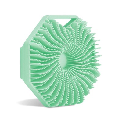 Silicone Body Scrubber, Polygon Soft Exfoliating Brush Massage Brush Shower Bath Brush, More Hygienic Than Traditional Loofah, for All Kinds of Skin