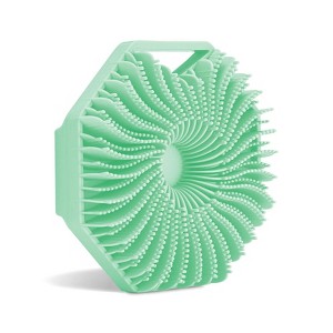Silicone Body Scrubber, Polygon Soft Exfoliating Brush Massage Brush Shower Bath Brush, More Hygienic Than Traditional Loofah, for All Kinds of Skin - 1 of 4