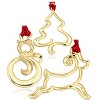 Gloria Duchin Modern Minimalist Christmas Themed Gold Metal Swirl Tree Ornaments Set of 3 - 4 of 4
