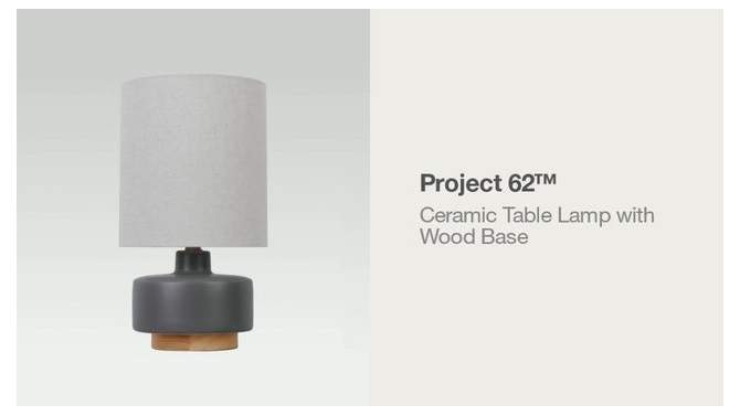 Ceramic Table Lamp with Wood Base - Threshold™, 2 of 18, play video