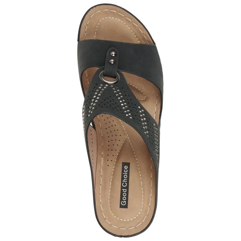 GC Shoes Marbella Embellished Comfort Slide Wedge Sandals, 4 of 6