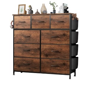 SUGIFT 9 Drawer Dresser Steel Frame Bedroom Storage Organizer Chest - 1 of 4