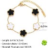 Four Leaf Clover Bracelet for Women 18K Gold Plated Stainless Steel Lucky 4 Leaf Gold Link Bracelet Jewelry Gift for Women - 2 of 4
