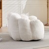 Okak Modern Bean Bag Accent Chair Barrel Chairs with Memory Foam,Small Leisure Chair Single Sofa for Living Room,Office,Apartment - 3 of 4