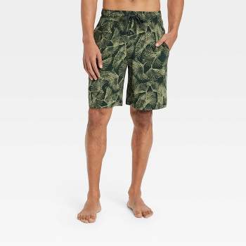 Men's 9" Tropical Knit Pajama Shorts - Goodfellow & Co™ Forest Green