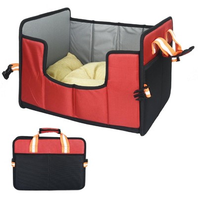 Munora Pet Life 'Travel-Nest' Folding Travel Bed - Collapsible Dog & Cat Bed with Plush Pillow, Carrying Handle - Indoor/Outdoor Use