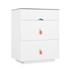 Gulches 23.22'' Wooden Nightstand with Drawer & Open Shelf, Sturdy MDF Side Table, White Bedside Table for Kids Adults Bedroom Living Room - 4 of 4