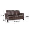 Christopher Knight Home Dowd 3 Seater Faux Leather Sofa with Nailhead Trim - image 3 of 4