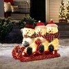 LuxenHome Snowman Family Trio on Sled with Lights Outdoor Holiday Decoration Multicolored - 3 of 4