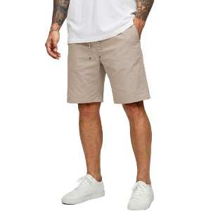COOFANDY Shorts for Men 9 inch Cotton Chino Summer Fashion Pull on