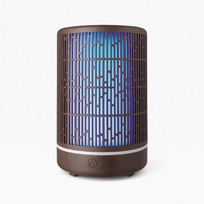 Di'Aroma Ultrasonic Essential Oil Diffuser 200ml, Wood Grain Waterless Scent Diffusers for Home with 7 LED Lights, Quiet Operation & Auto Shut-Off