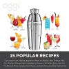Oggi 34oz Stainless Steel Dial a Drink Cocktail Shaker: Hand Wash, 11.25" Height, 1.4 lbs, Silver, 4.88" Width & Depth - 2 of 4