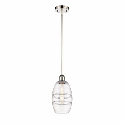 Vaz - 1 Light Stem Hung Mini Pendant In Industrial Style-8.13 Inches Tall and 5.88 Inches Wide