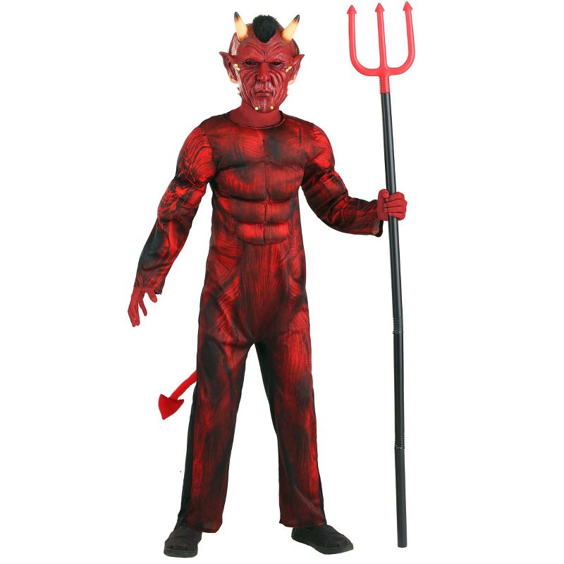HalloweenCostumes.com Boy's Brawny Devil Costume, 1 of 9