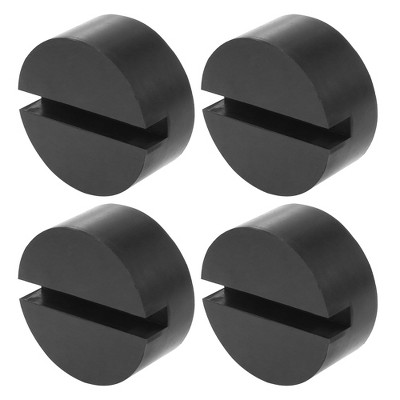 Unique Bargains Car Jack Pad Slotted Puck Support Frame Rail Pinch Weld Protector 7.5cm x 3.5cm Black 4pcs