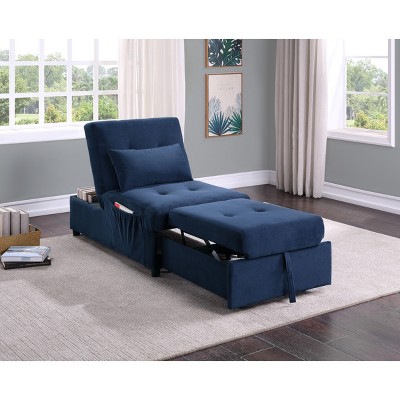 Sapphtopaz Storage Bench Modern Lift Top Bench with Pull-out Bed Velvet Tufted Solid Wood Ottoman Bench Furniture for Bedroom, Entryway