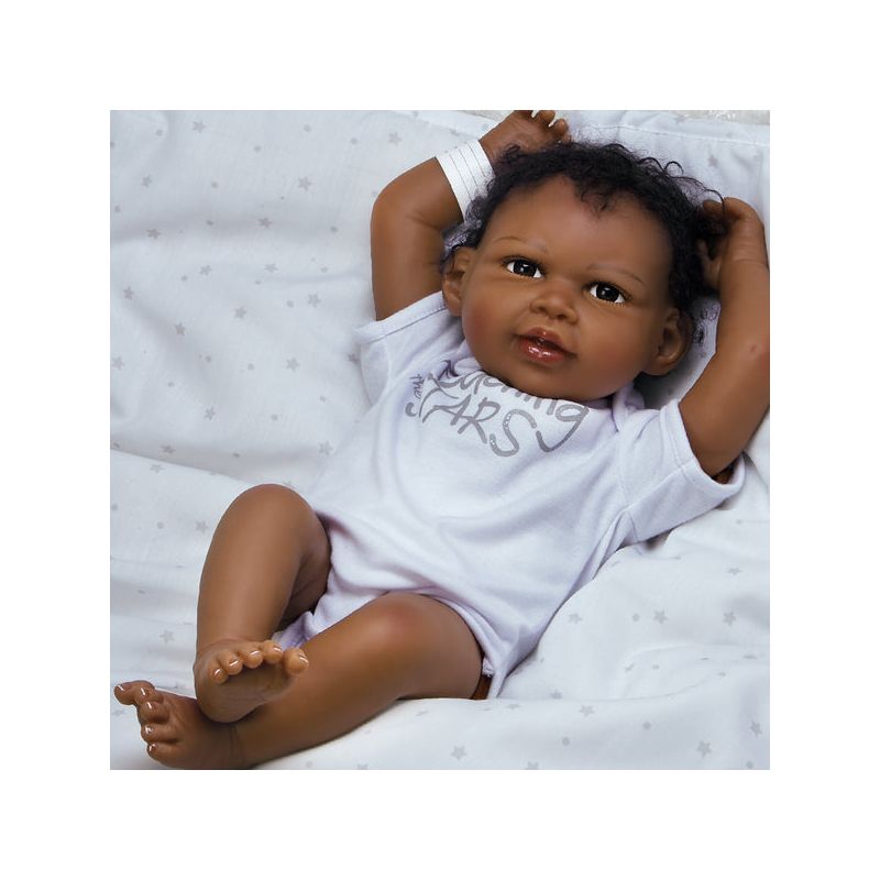 Paradise Galleries Reborn Newborn Doll in Silicone Vinyl Baby Bundles: Reaching for the Stars, 19 inch 7-Piece Ensemble, 4 of 12