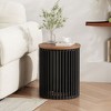 MAYEERTY 1 Pack Modern Wood Side Table, Circular End Table for Living Room, Bedroom, Modern Home Decor - 3 of 4