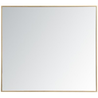 Elegant Gold Framed Rectangular Wall Mirror, 36" x 40"