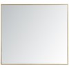 Elegant Lighting 36 Inch Rectangular Metal Wall Mirror in Brass – Oversized Design for Spacious Interiors - 4 of 4