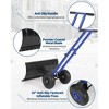 29x14 in Snow Shovel with 5-Position Angled Blade & Adjustable Handle, Heavy Duty Metal Snow Pusher Shovel with Wheels for Driveway, Doorway, Sidewalk - 4 of 4