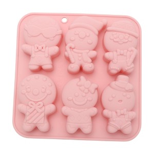 Unique Bargains Candy Mould 6-Cavity Gingerbread Man Varieties Candy Mould Hand Wash 5.87"x5.87"x0.94" 1 Pc - 1 of 4