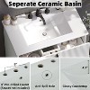 APRILSOUL30" Bathroom Vanity with Ceramic Sink and Full-Extension Drawers, Soft Close Undermount Drawer Slides - 4 of 4