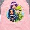 Girls' - Rainbow High - Violet Skyler Jade Shirt Tail Raglan Graphic T-shirt - 2 of 3
