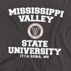 Mississippi Valley State University Official Circle Logo Adult T Shirt, Black - 2 of 4