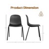 FURNIinspire Accent Chairs Modern Plastic Dining Chair Set of 4 with Meal Legs for Home, Outdoor Chairs for Garden, Poolside, Black, 21.7"*19.3"*33.3" - 4 of 4