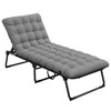 Maggift Patio Chaise Lounges, Portable Foldable Lounge Chair, Adjustable Angle Multifunctional Patio Lounge Chair, Gray, 74.75"*27.5"*12.5" - 4 of 4