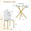 5-Piece Dining Set with Round Tempered Glass Table and 4 Armless Chairs - 4 of 4