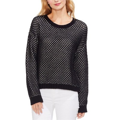 Vince Camuto Womens Textured Stitch Pullover Sweater