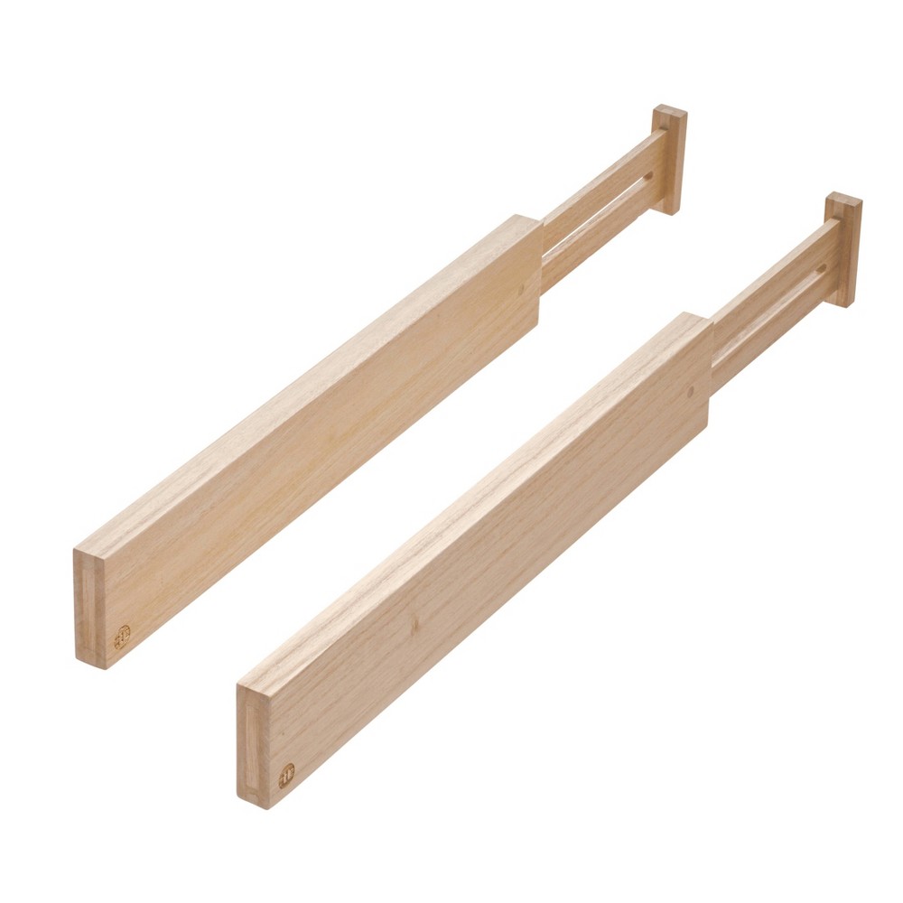 iDESIGN Renewable Wood Collection in Paulownia Wood Expandable Drawer Divider Insert
