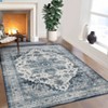Machine Washable Area Rug Non Slip Non Shedding Rug Boho Vintage Low Pile Carpet Foldable Stain Resistant Rugs for Bedroom Living Room Guest Room - 2 of 4