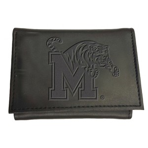 Evergreen NCAA Memphis Tigers Black Leather Trifold Wallet Officially Licensed with Gift Box - 1 of 1