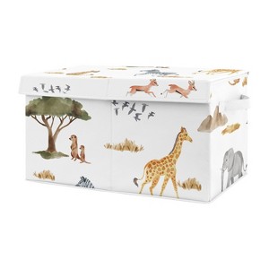 Sweet Jojo Designs Boy or Girl Gender Neutral Unisex Fabric Storage Toy Bin Jungle Animals Multicolor - 1 of 4