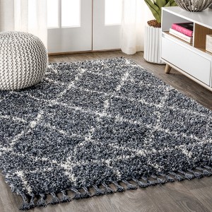 Mercer Shag Plush Tassel Area Rug - JONATHAN Y - 1 of 4