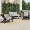 vidaXL Patio Chairs with Cushions Seating Outdoor Garden Furniture Black Steel - 2 of 4