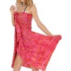 LA LEELA Women's Bikini Skirt Sarong Swimwear Cover up Bathing suit Summer Wraps Swimsuit Beach Wrap Coverups for Women One Size Pink, Floral - 2 of 4