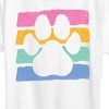Women's - Instant Message - Negative Space Paw Print Short Sleeve Graphic T-Shirt - 2 of 4