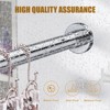 LunaLulinlk No Drill Telescopic Shower Curtain Rod | 26-76" Adjustable Anti-Skid Spring Tension Rod | Rust-Resistant Stainless Steel - 3 of 4