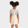 Toddler Girls' Corduroy Skirtalls - Cat & Jack™ Cream - 2 of 3