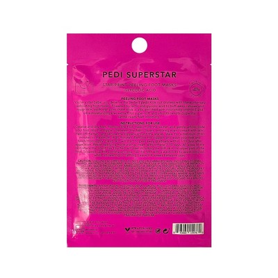 Holler and Glow Pedi Superstar Peeling Glycolic Acid Foot Mask - 1.35 fl oz_1