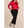 ELOQUII Strong Shoulder Top With Bow - 4 of 4